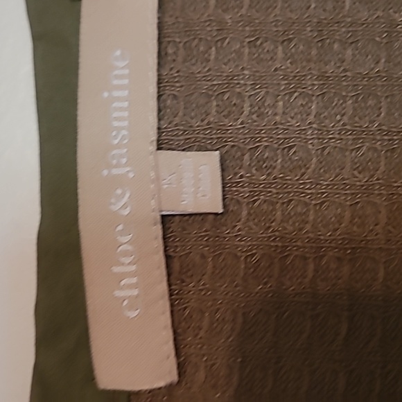 NWT Chloe & Jasmine olive green thermal Henry long sleeve shirt Sz 1X - Picture 2 of 8